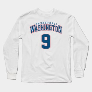 Washington Basketball - Player Number 9 Long Sleeve T-Shirt